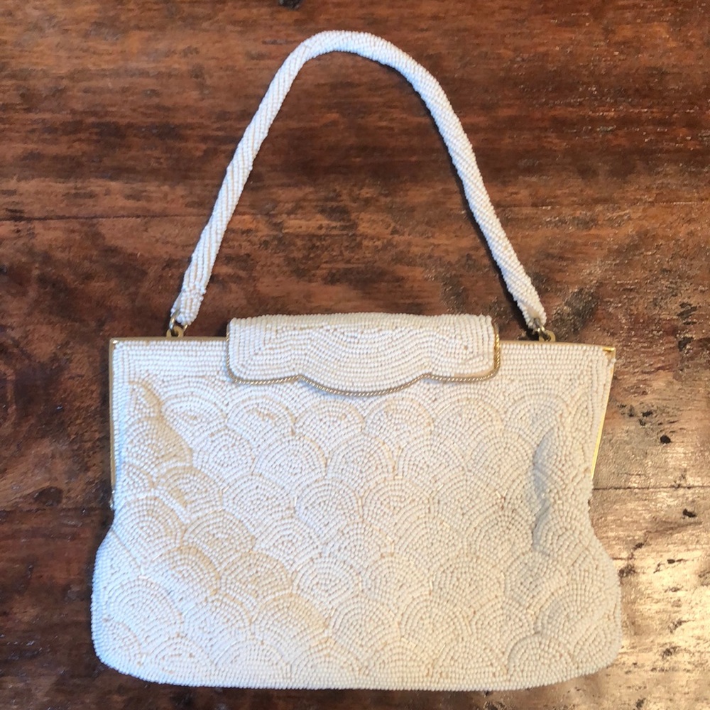 Antique Japanese beaded handbag